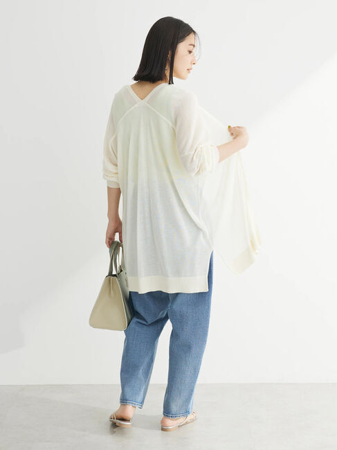 Green Parks「推しニット　ゆったりミドル丈カーディガン」|カーディガン|