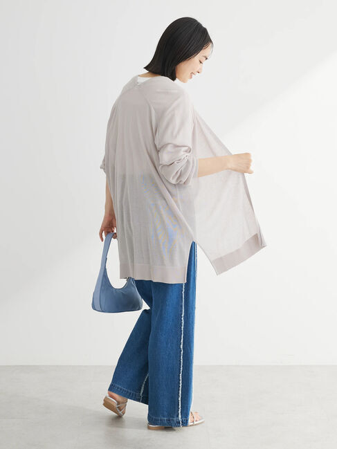 Green Parks「推しニット　ゆったりミドル丈カーディガン」|カーディガン|