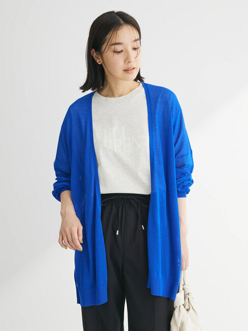 Green Parks「推しニット　ゆったりミドル丈カーディガン」|カーディガン|