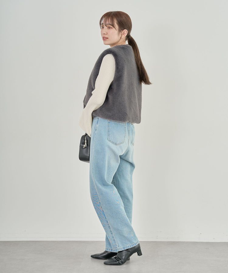 Green Parks「・ELENCARE DUE フォックス調ファーベスト」|ベスト・ジレ|