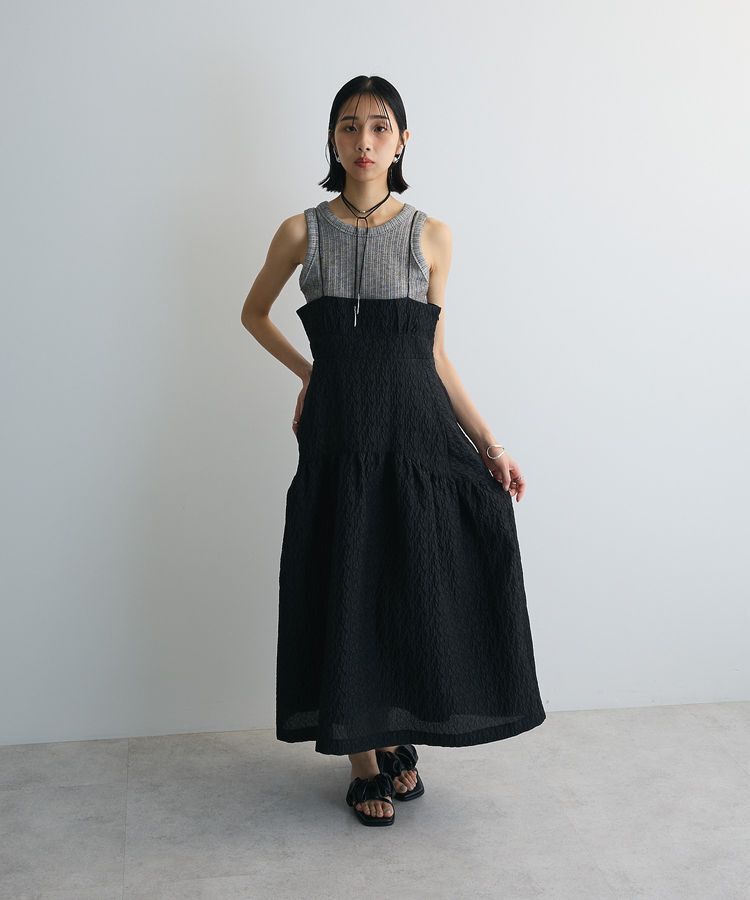 AnriettMusee「ジャガードキャミワンピース」|ワンピース|