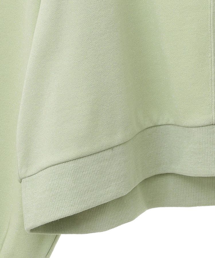 Green Parks「ショート丈ラメ裏毛ボートネックプルオーバー」|Tシャツ・カットソー|