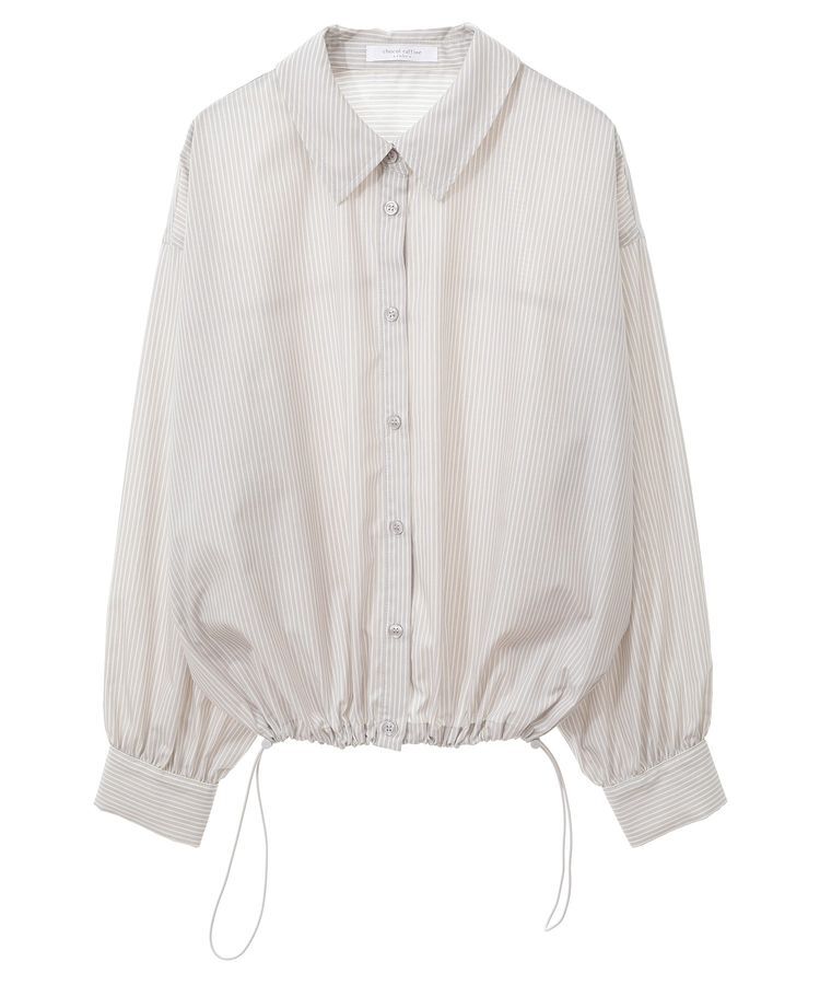 Green Parks「イージーケア裾ドロストシャツ」|シャツ・ブラウス|