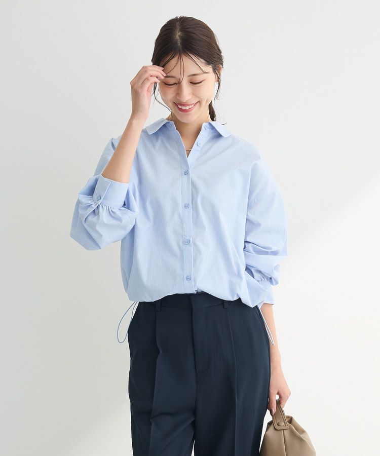 Green Parks「イージーケア裾ドロストシャツ」|シャツ・ブラウス|