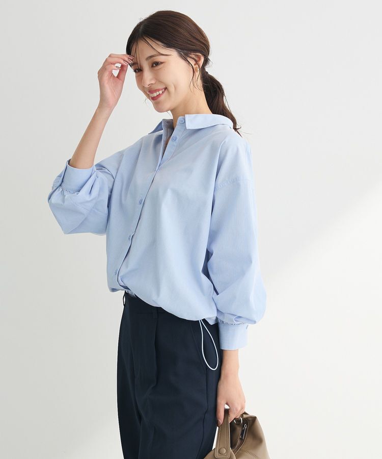 Green Parks「イージーケア裾ドロストシャツ」|シャツ・ブラウス|