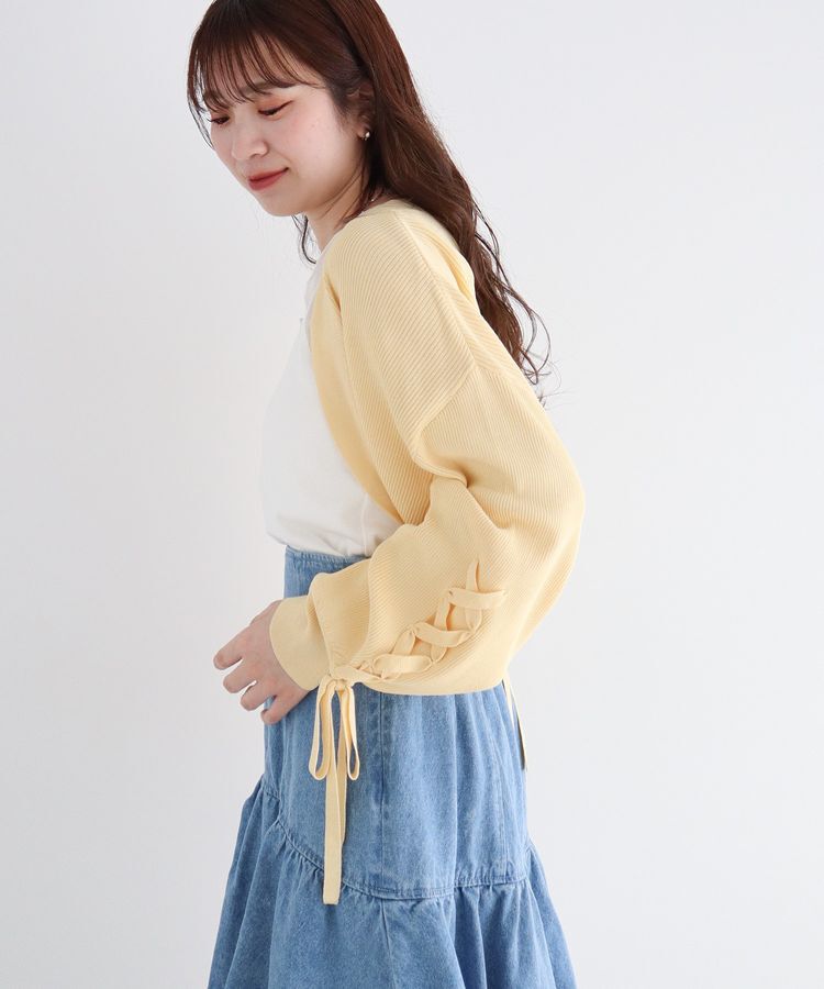 Green Parks「dazzlin ニットボレロ」|カーディガン|Yellow