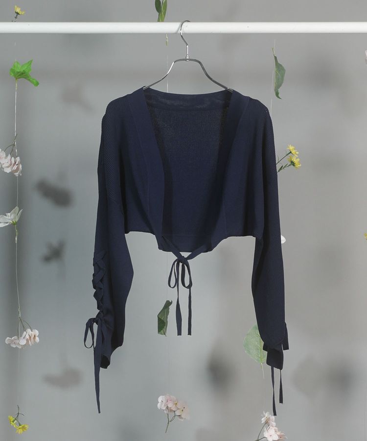 Green Parks「dazzlin ニットボレロ」|カーディガン|Navy