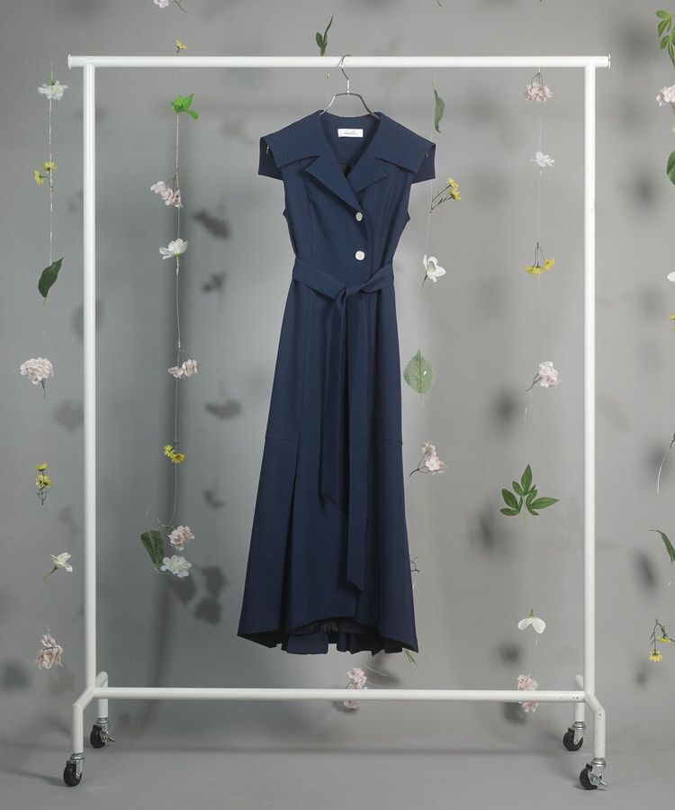 Green Parks「dazzlin トレンチ風ワンピース」|ワンピース|Navy