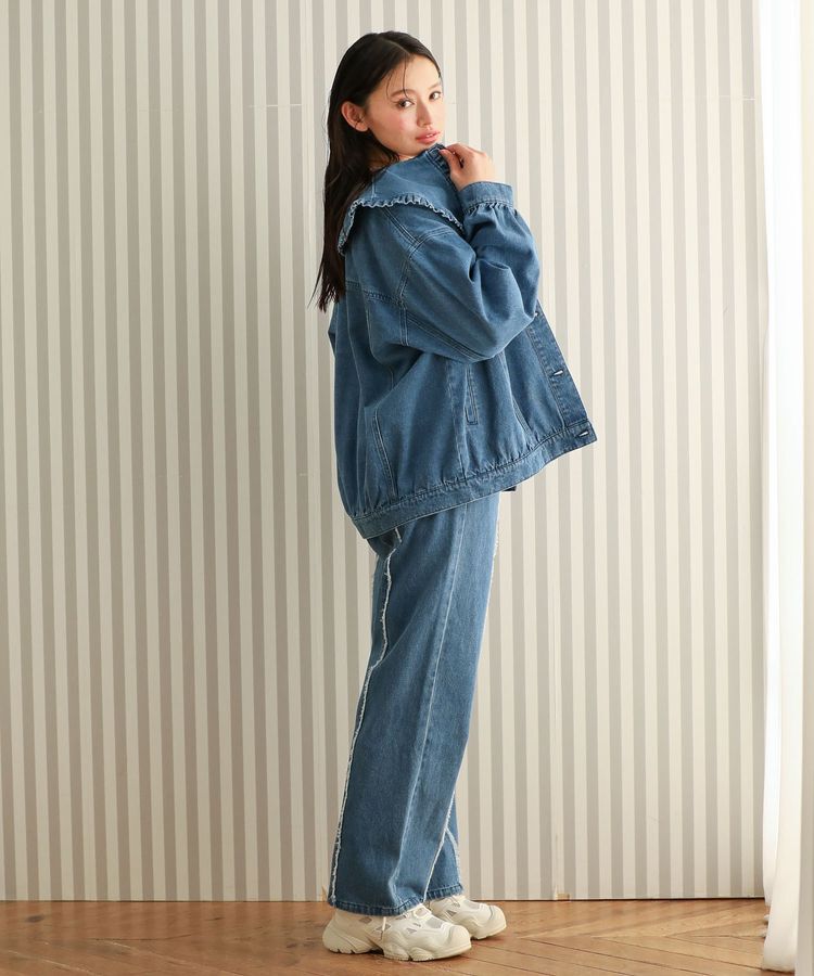 Green Parks「・DOUBLE FLAGS センターフリンジラインデニム」|デニム|