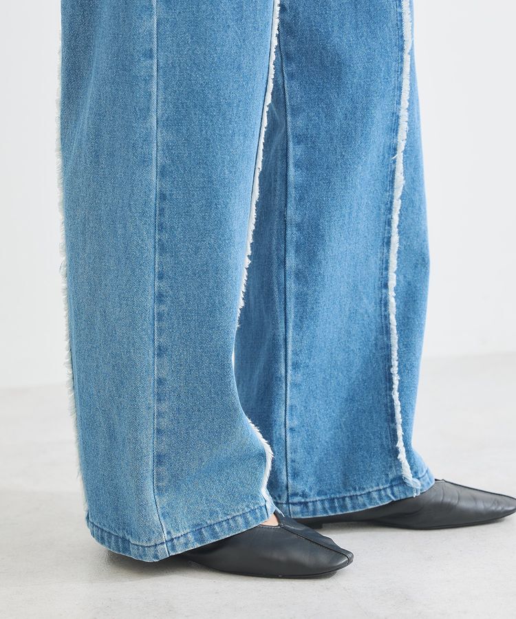 Green Parks「・DOUBLE FLAGS センターフリンジラインデニム」|デニム|