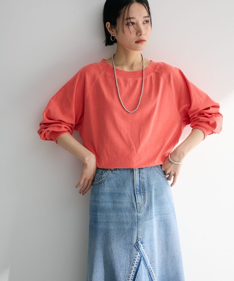 Green Parks「ピグメントボートネックプルオーバー」|Tシャツ・カットソー|