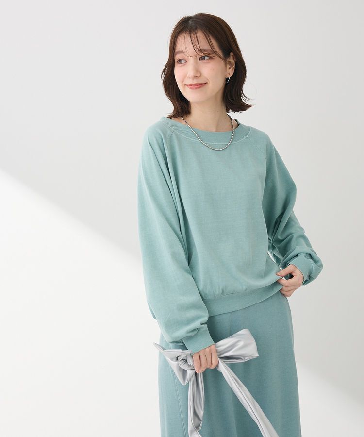 Green Parks「ピグメントボートネックプルオーバー」|Tシャツ・カットソー|