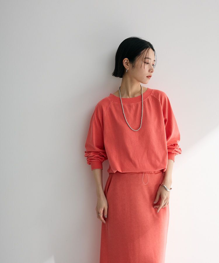 Green Parks「ピグメントボートネックプルオーバー」|Tシャツ・カットソー|