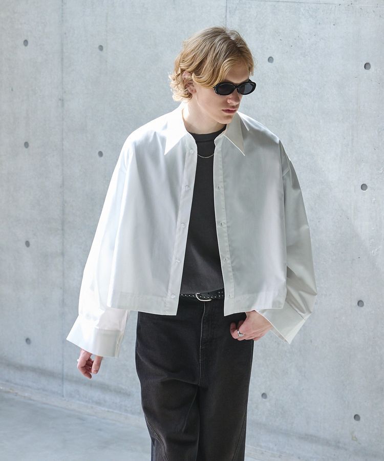 Green Parks「A.ネクタイ付きワイドスリーブショート丈シャツ」|シャツ・ブラウス|