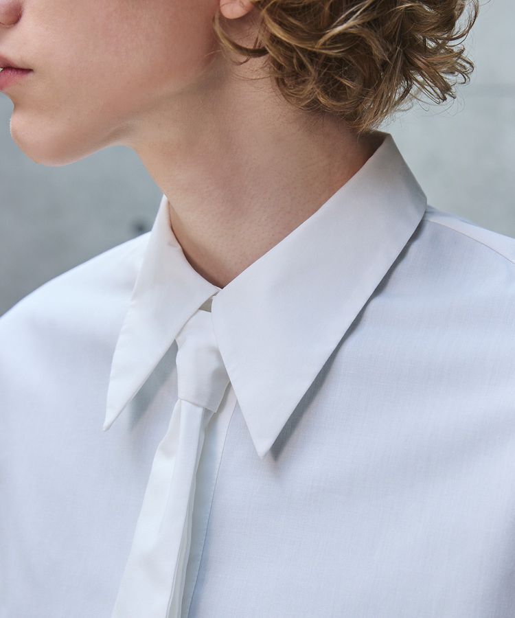 Green Parks「A.ネクタイ付きワイドスリーブショート丈シャツ」|シャツ・ブラウス|