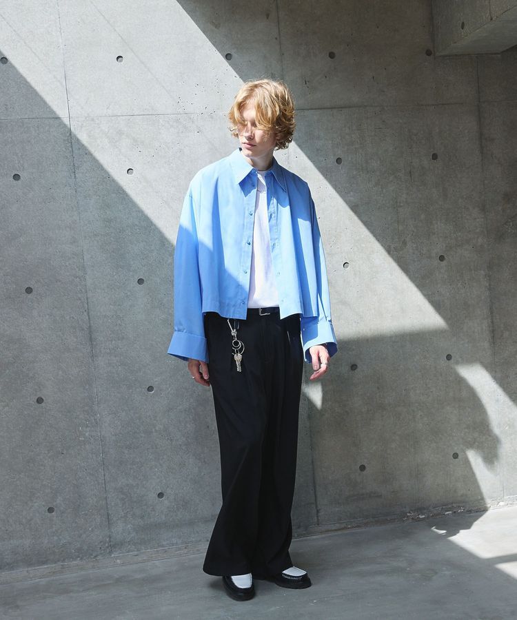 Green Parks「A.ネクタイ付きワイドスリーブショート丈シャツ」|シャツ・ブラウス|