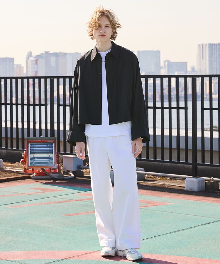 Green Parks「A.ネクタイ付きワイドスリーブショート丈シャツ」|シャツ・ブラウス|