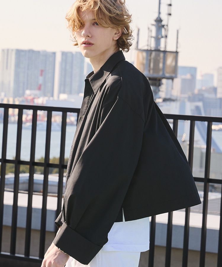 Green Parks「A.ネクタイ付きワイドスリーブショート丈シャツ」|シャツ・ブラウス|