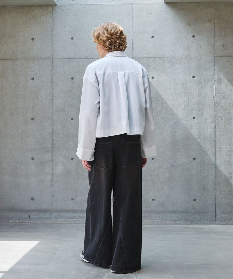 Green Parks「A.ネクタイ付きワイドスリーブショート丈シャツ」|シャツ・ブラウス|