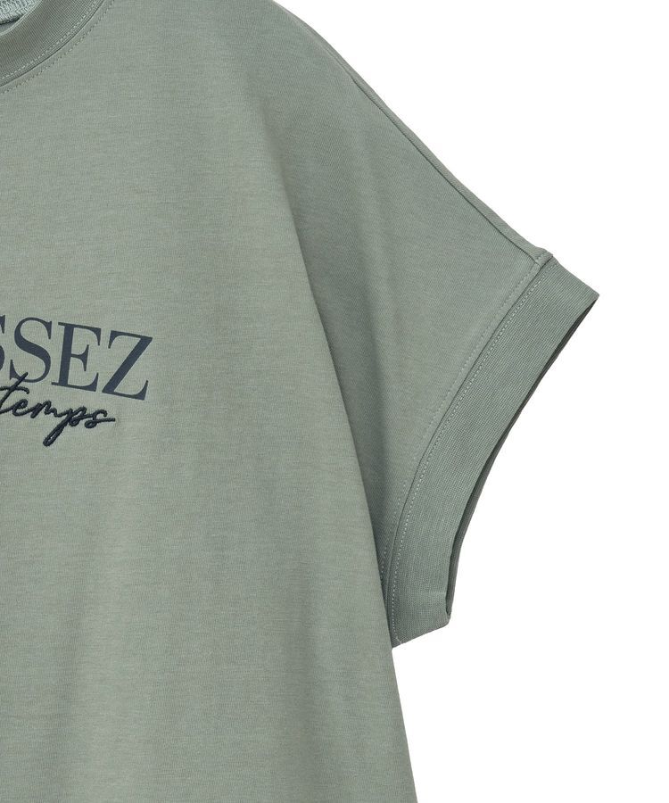 Green Parks「フレンチスリーブ刺繍シンプルロゴプルオーバー」|Tシャツ・カットソー|