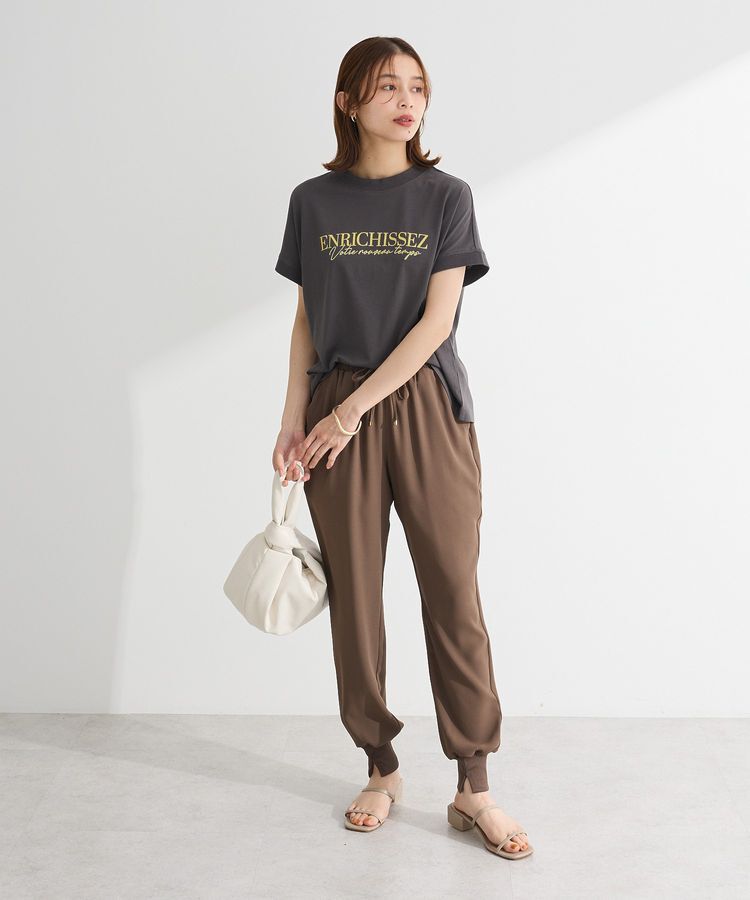 Green Parks「フレンチスリーブ刺繍シンプルロゴプルオーバー」|Tシャツ・カットソー|