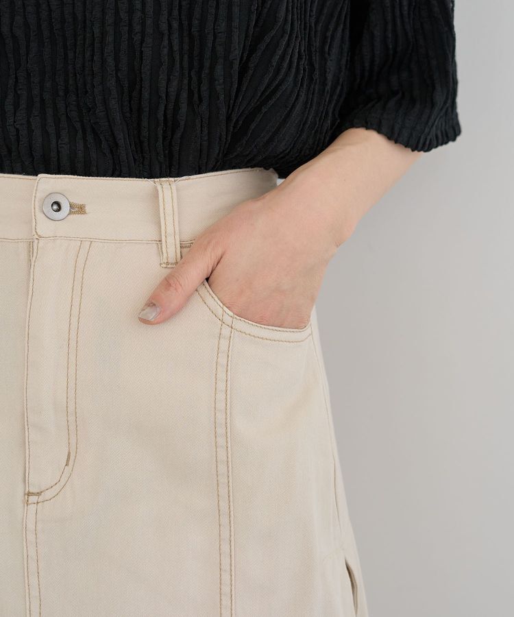 Green Parks「ライトデニムサイドタックスカート」|スカート|