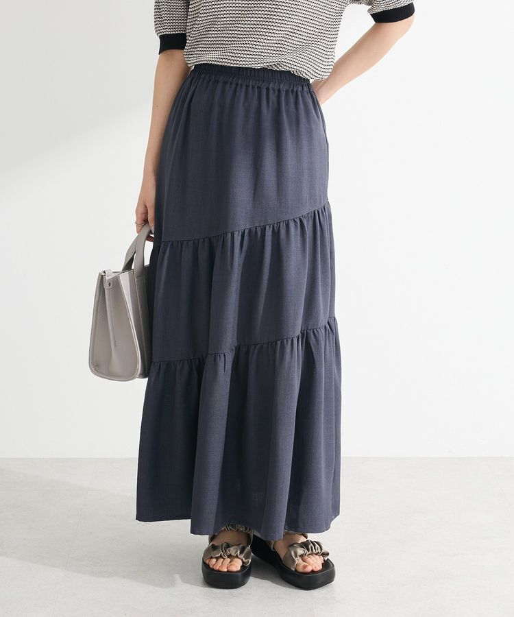 Green Parks「・ELENCARE DUE リネンライクフレアスカート」|フレア|