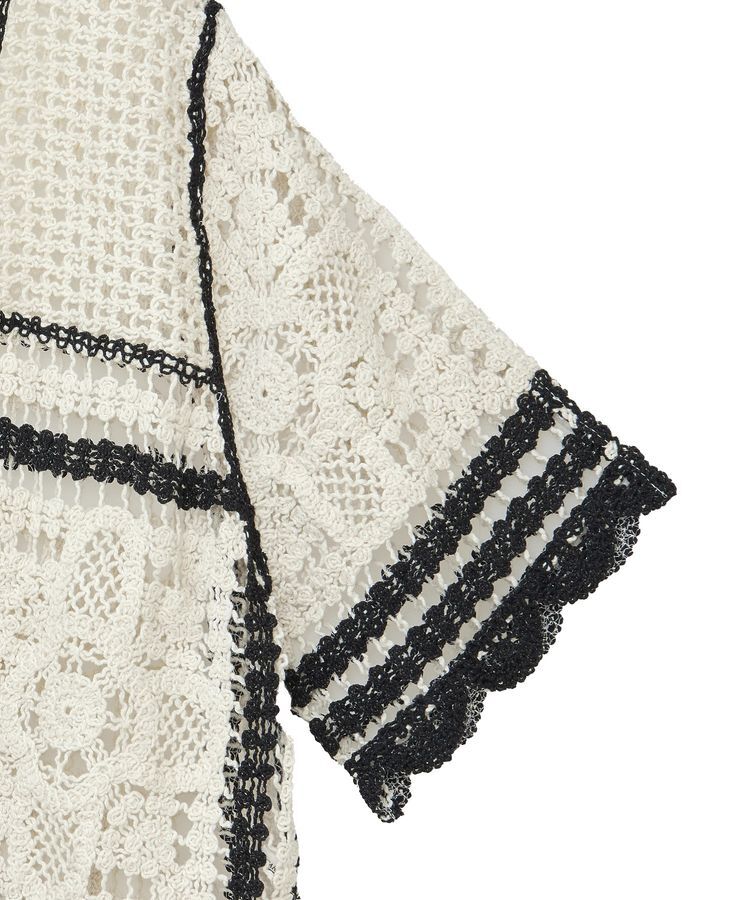 Green Parks「・ELENCARE DUE カギ針風レースカーデ」|カーディガン|