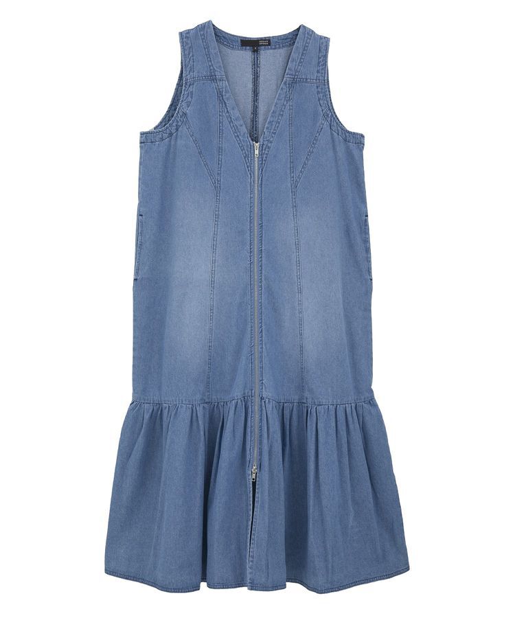 Green Parks「・SUGAR SPOON W-ZIPデニムロングワンピ」|ワンピース|