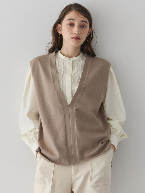 YECCA VECCA「ニットベストSETシャツ」|Tシャツ・カットソー|