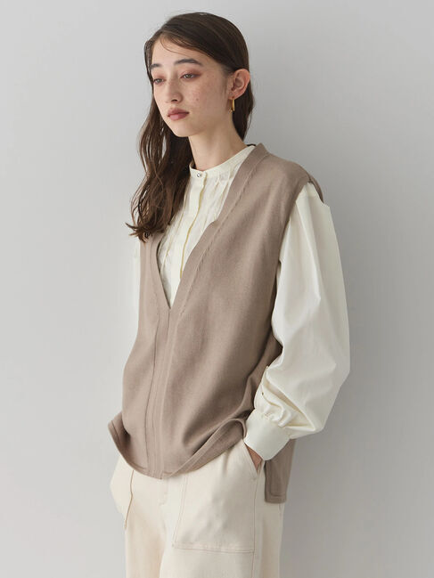 YECCA VECCA「ニットベストSETシャツ」|Tシャツ・カットソー|