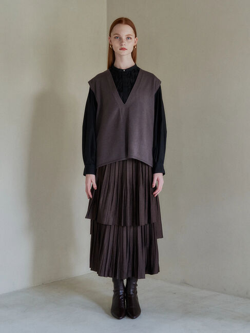 YECCA VECCA「ニットベストSETシャツ」|Tシャツ・カットソー|