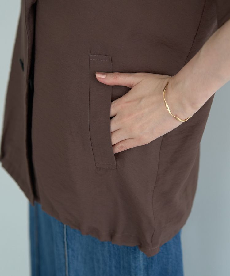 YECCA VECCA「ハーフスリーブライトジャケット」|テーラードジャケット|