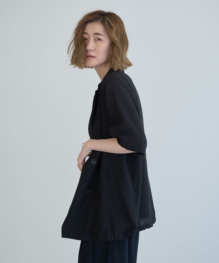 YECCA VECCA「ハーフスリーブライトジャケット」|テーラードジャケット|