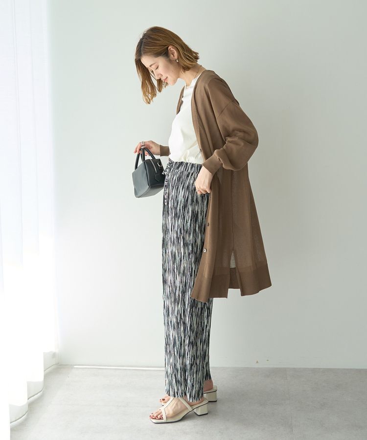 YECCA VECCA「シアーニットロング丈カーディガン」|カーディガン|