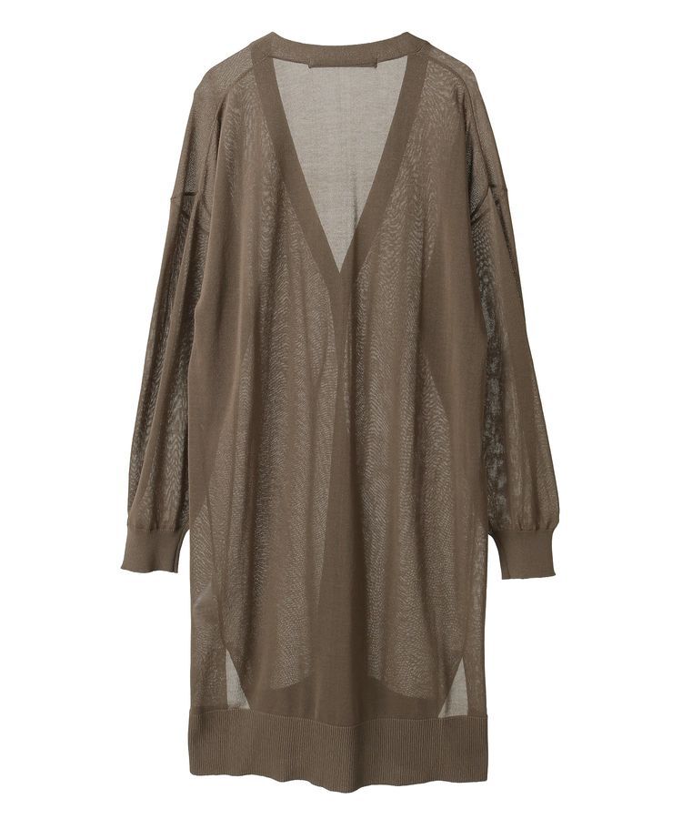 YECCA VECCA「シアーニットロング丈カーディガン」|カーディガン|