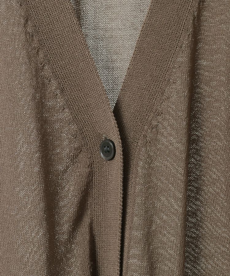 YECCA VECCA「シアーニットロング丈カーディガン」|カーディガン|