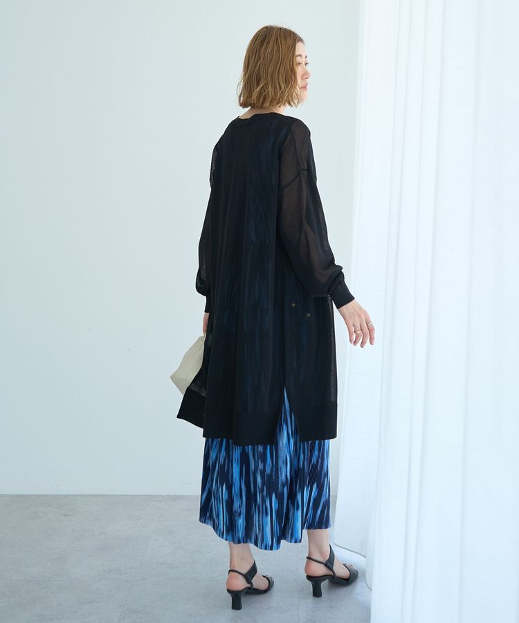 YECCA VECCA「シアーニットロング丈カーディガン」|カーディガン|