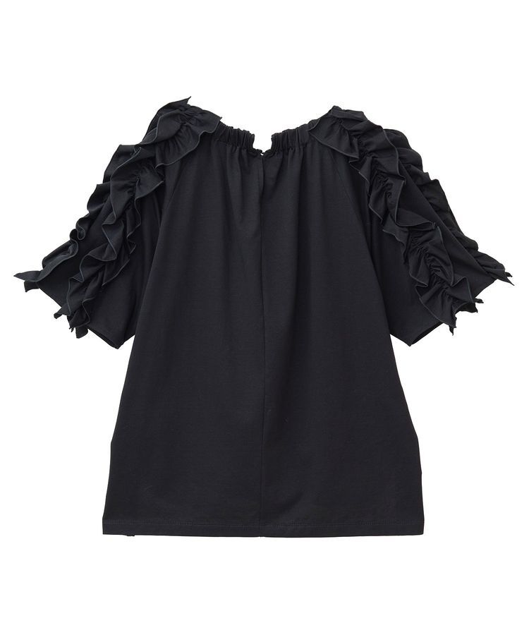 YECCA VECCA「【UVカット】フリルスリーブカットソー」|Tシャツ・カットソー|