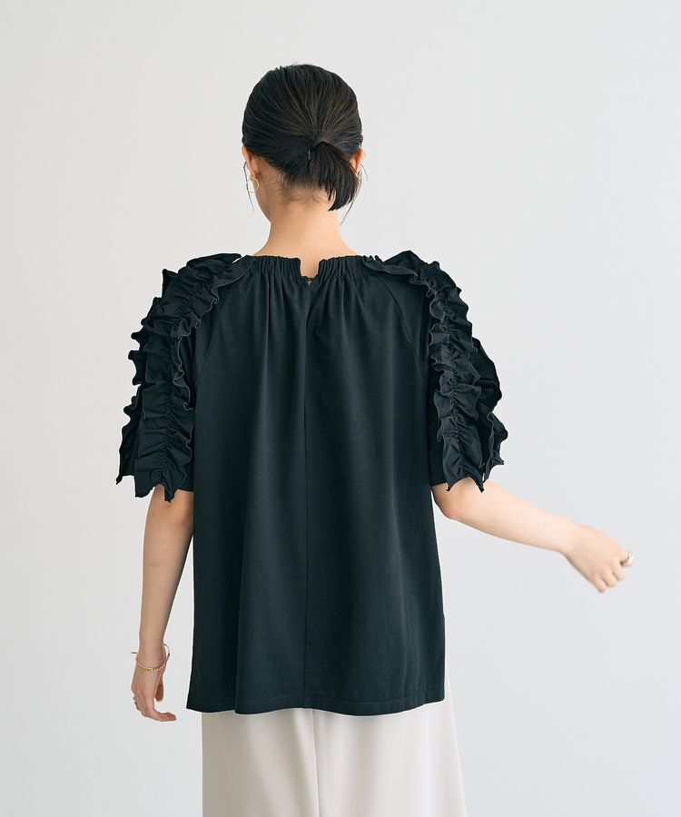 YECCA VECCA「【UVカット】フリルスリーブカットソー」|Tシャツ・カットソー|