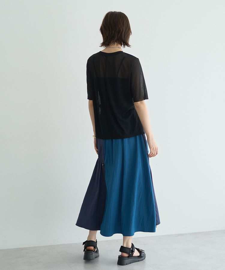 Editt by YECCA VECCA「ドロストデザインロングスカート」|フレア|