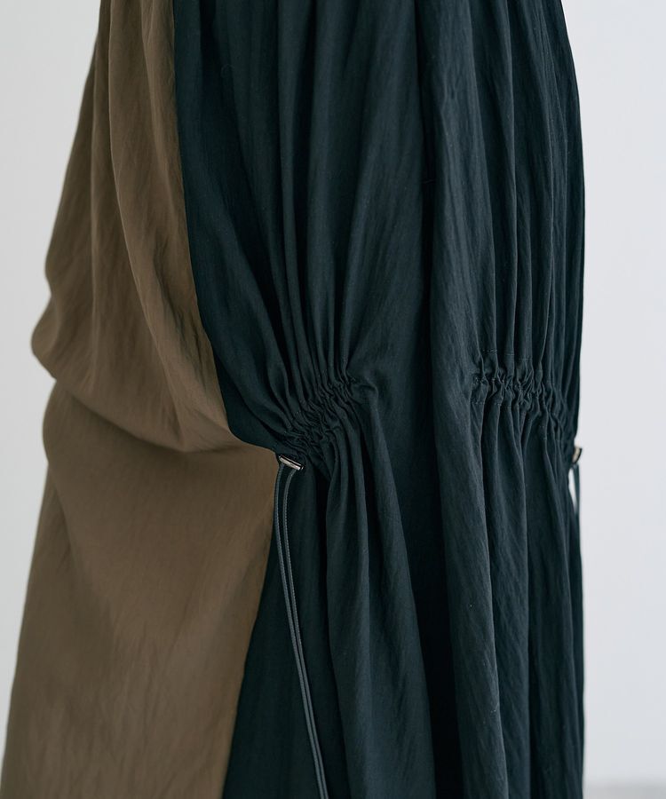 Editt by YECCA VECCA「ドロストデザインロングスカート」|フレア|