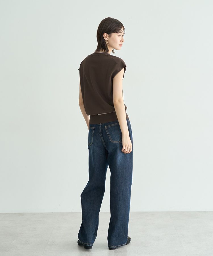 YECCA VECCA「【UVカット】配色ボウタイニット」|ニット・セーター|