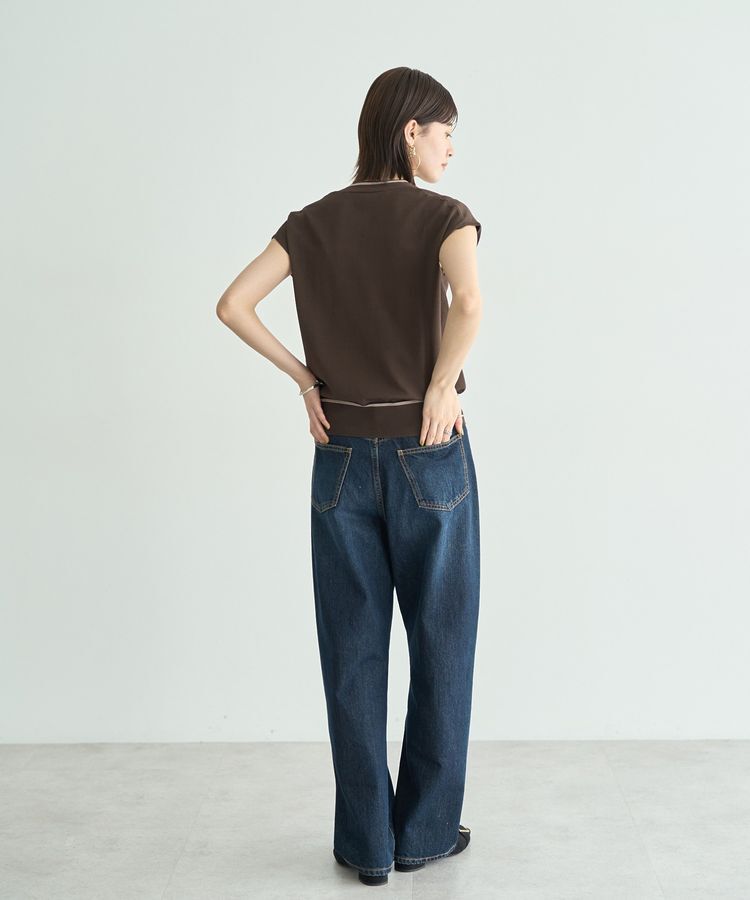 YECCA VECCA「【UVカット】配色ボウタイニット」|ニット・セーター|