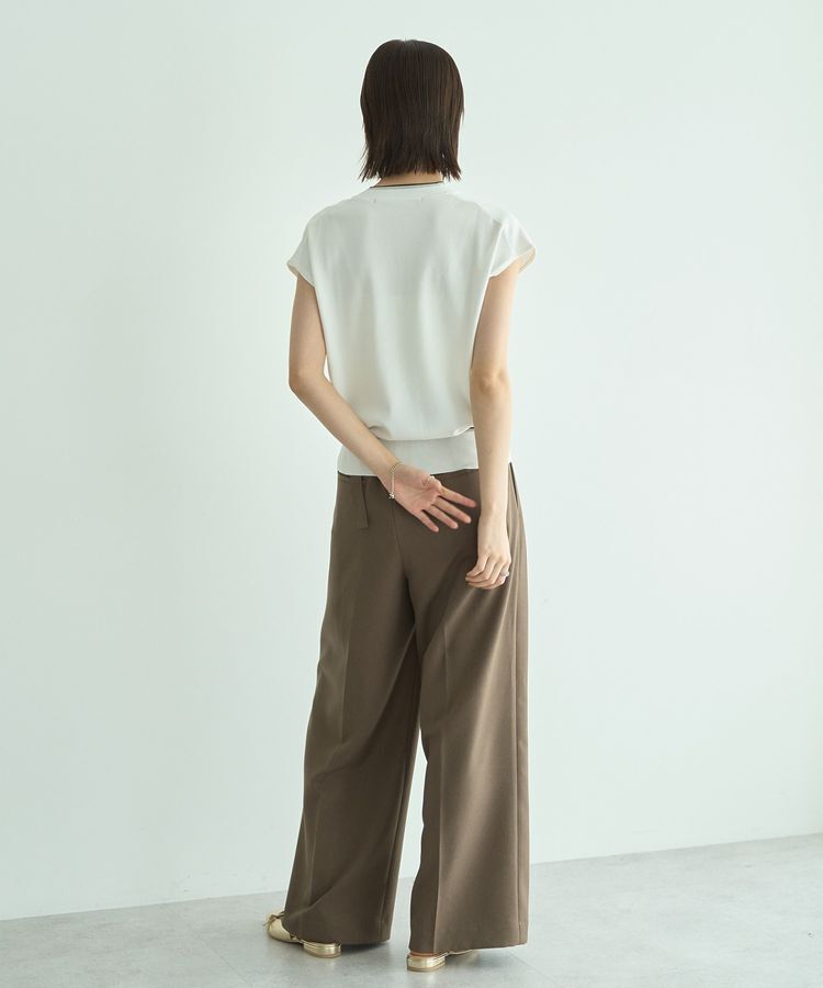 YECCA VECCA「【UVカット】配色ボウタイニット」|ニット・セーター|