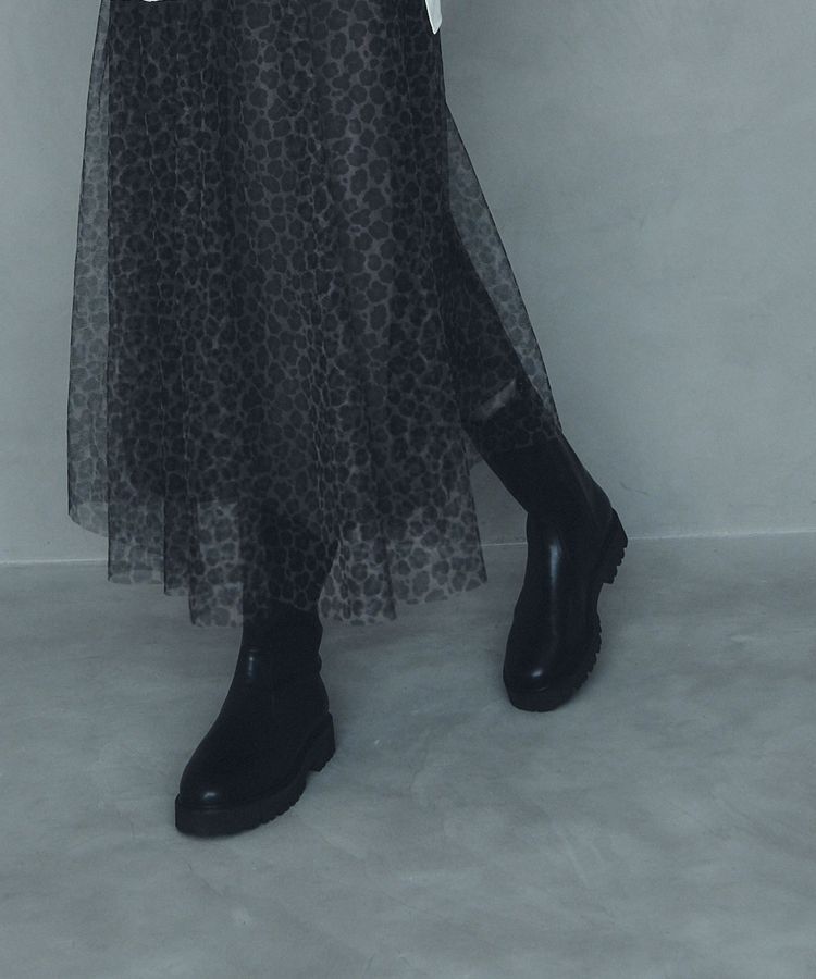 YECCA VECCA「プリントチュールスカート」|フレア|