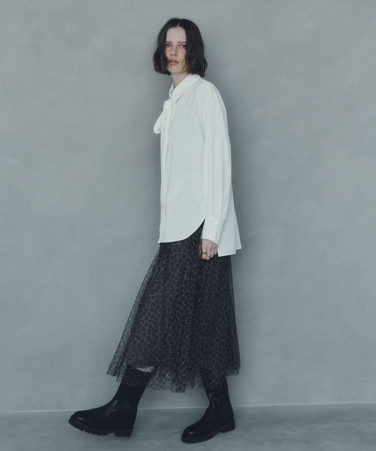 YECCA VECCA「プリントチュールスカート」|フレア|