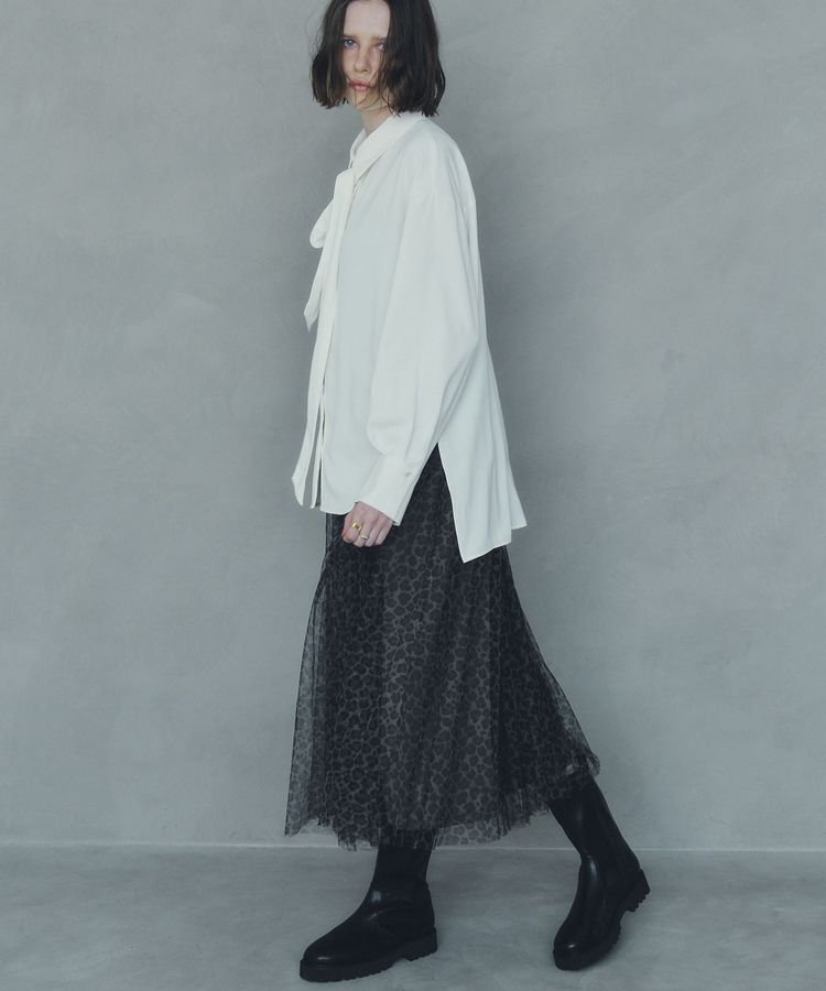 YECCA VECCA「プリントチュールスカート」|フレア|