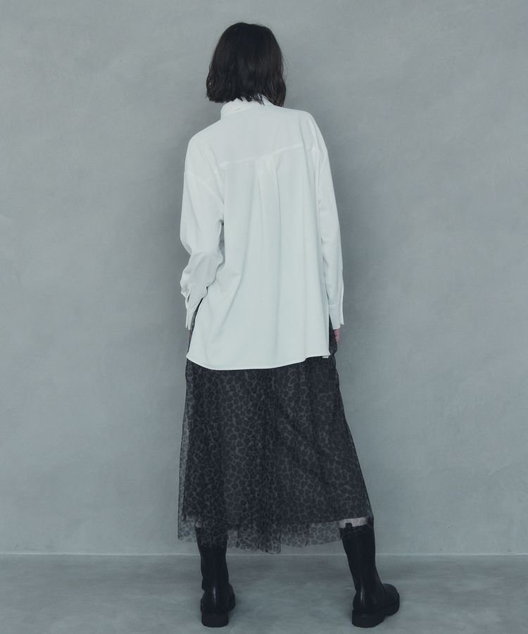 YECCA VECCA「プリントチュールスカート」|フレア|