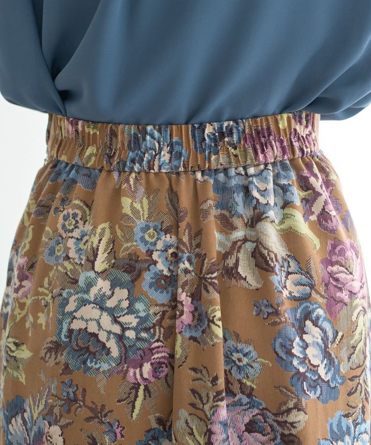 YECCA VECCA「ゴブラン柄フレアスカート」|フレア|